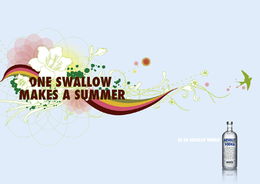 Absolut Swallow 产品广告设计鉴赏