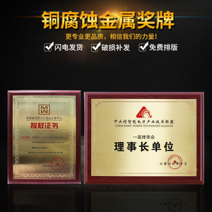 专业定制奖牌证书牌匾 从金箔荣誉到木质授权，打造专属尊荣